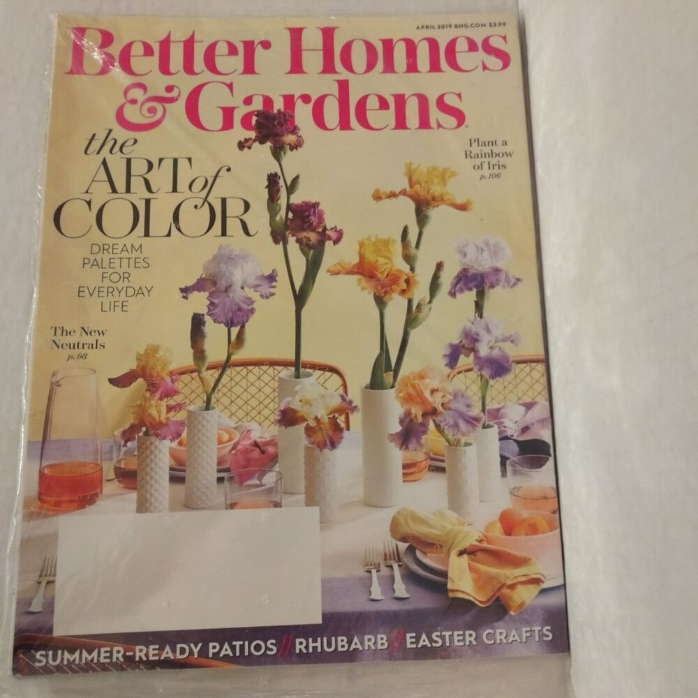 Better Homes & Gardens April 2019 Magazine The Art Of Color Summer Patio & Easte